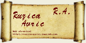 Ružica Avrić vizit kartica